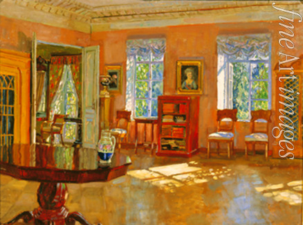 Schukowski Stanislaw Julianowitsch - Interieur der Bibliothek in einem Herrenhaus
