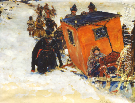 Iwanow Sergei Wassiljewitsch - Pferdeschlitten eines Bojaren