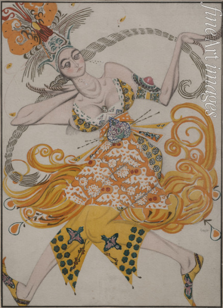 Bakst Léon - Costume design for the ballet The Firebird (L'oiseau de feu) by I. Stravinsky