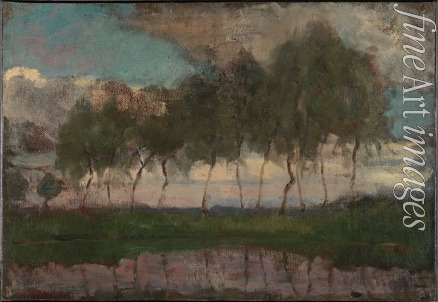 Mondrian Piet - The Gein: Trees by the water