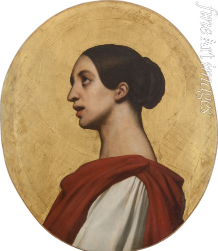Scheffer Ary - Porträt von Sängerin und Komponistin Pauline Viardot (1821-1910) als Heilige Cäcilia