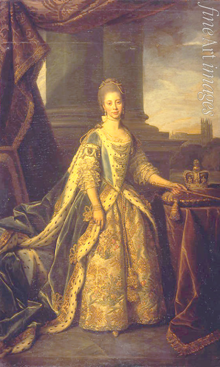 Dance Sir Nathaniel - Portrait of Princess Charlotte of Mecklenburg-Strelitz (1744-1818), Queen of Great Britain
