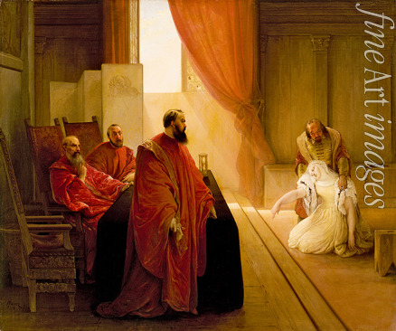 Hayez Francesco - Valenza Gradenigo before the Inquisition