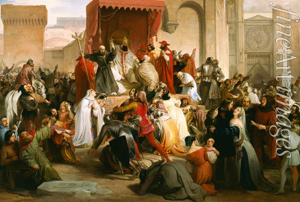Hayez Francesco - Pope Urban II Preaching the First Crusade in the Square of Clermont