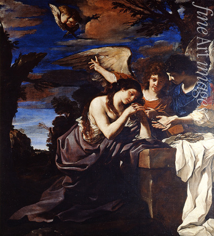 Guercino - Die büßende Maria Magdalena mit zwei Engeln