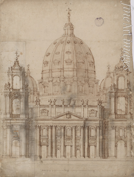 Bernini Gianlorenzo - Alternativvorschlag für die Fassade von Sankt Peter im Vatikan
