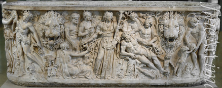 Classical Antiquities - Lenos sarcophagus with Dionysiac scenes