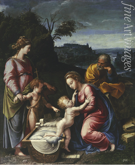 Penni Gianfrancesco - Die Heilige Familie mit dem Johannesknaben und Heiligen Katharina