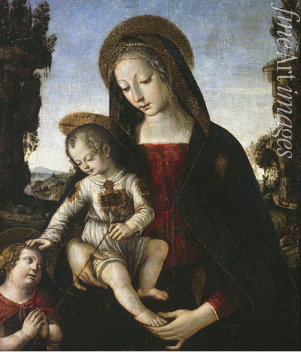 Pinturicchio Bernardino - Virgin and child with John the Baptist as a Boy