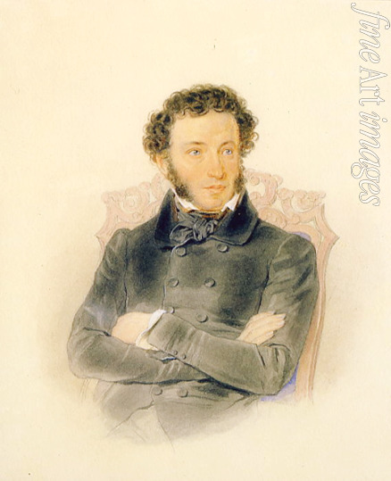 Sokolov Pyotr Fyodorovich - Portrait of the poet Alexander Sergeyevich Pushkin (1799-1837)