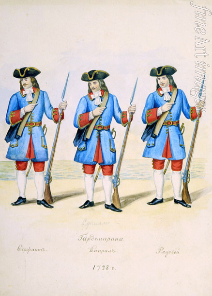 Korguyev A.N. - Uniform of the naval cadets in 1728