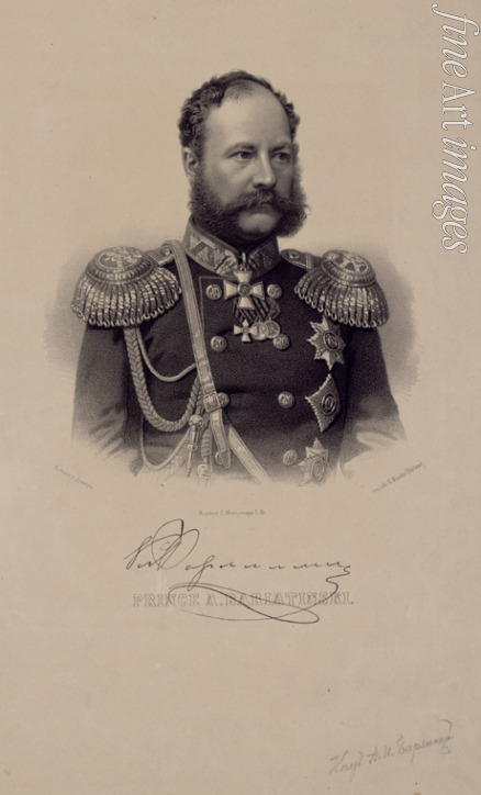 Deniere Andrei (Heinrich-Johann) - Portrait of Prince Alexander Ivanovich Baryatinsky (1815-1879)