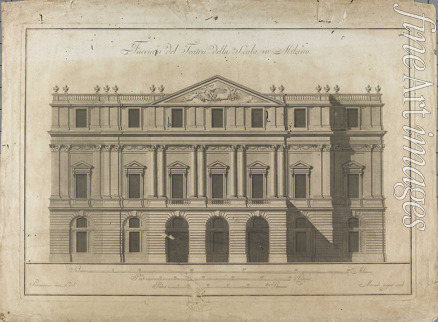 Piermarini Giuseppe - Teatro alla Scala. Entwurf