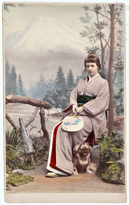 Kimbei Kusakabe - Infanta Adelgundes of Braganza (1858-1946) in Japanese clothing