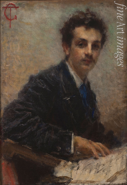 Cremona Tranquillo - Portrait of the composer Benedetto Junck (1852-1903)