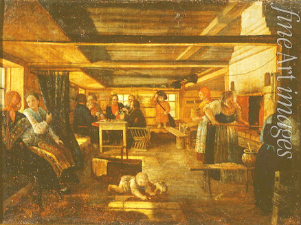 Russian master - Scene in a country house
