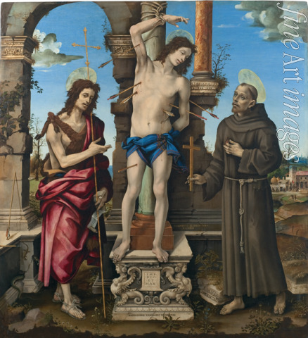 Lippi Filippino - Die Heiligen Sebastian, Johannes der Täufer und Franz von Assisi