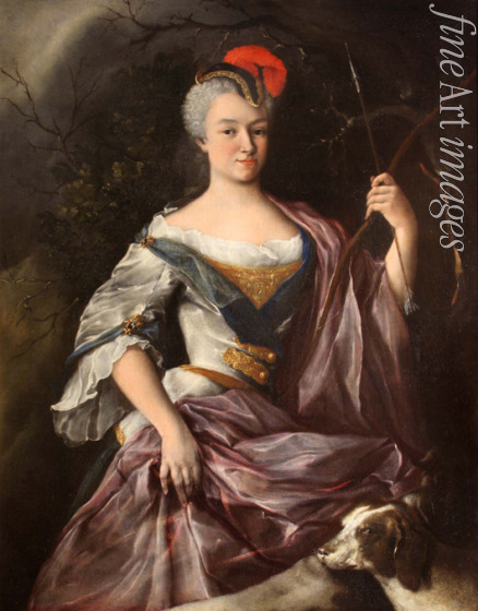 Guidobono Domenico - Porträt einer Dame als Diana