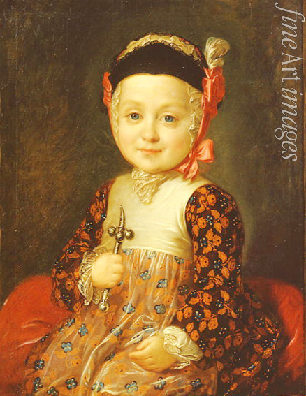 Rokotow Fjodor Stepanowitsch - Bildnis Alexei Bobrinski als Kind (Unehelicher Sohn der Kaiserin Katharina II.)