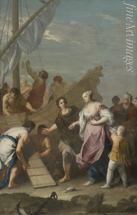 Amigoni Jacopo - Die Einschiffung Helenas von Troja
