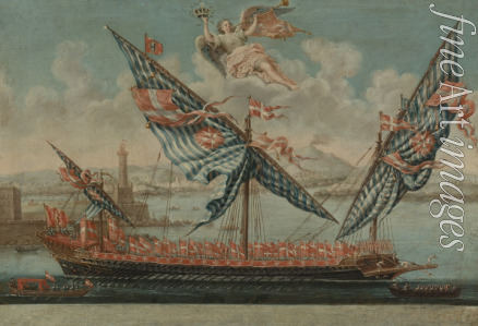 Unbekannter Künstler - Das Flaggschiff von Fra' Emmanuel de Rohan-Polduc, Großmeister des Malteserordens