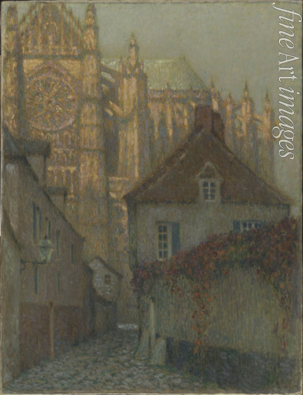 Le Sidaner Henri - The Beauvais Cathedral at sunset