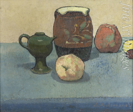 Bernard Émile - Stoneware pots and apples