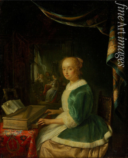 Dou Gerard (Gerrit) - A young lady playing a clavichord