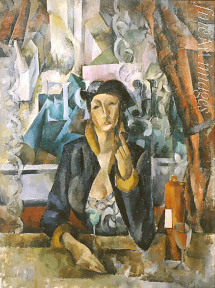 Osmiorkin Alexander Alexandrovich - In a café (Portrait of the artist's wife)