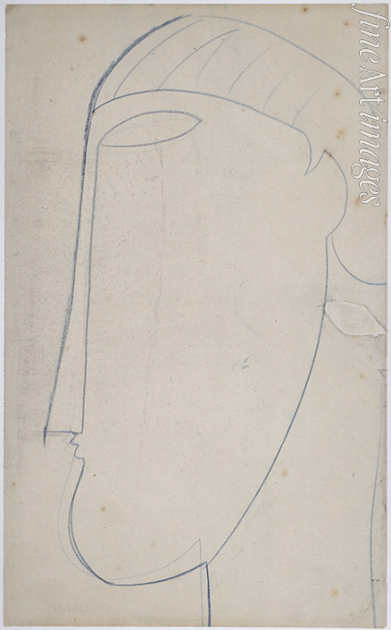 Modigliani Amedeo - Head in profile