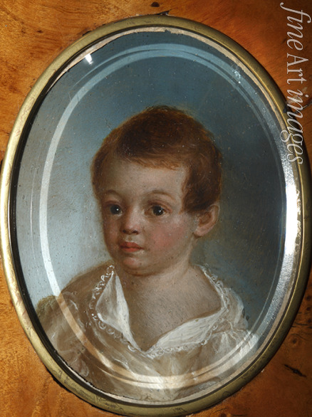Maistre Xavier de - Portrait of the poet Alexander Sergeyevich Pushkin (1799-1837) as child