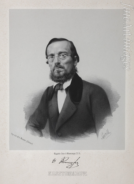 Borel Pjotr Fjodorowitsch - Porträt von Historiker Nikolai Kostomarow (1817-1885)