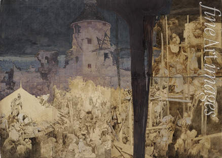 Mucha Alfons Marie - Study for The Slav Epic. The Defense of Sziget by Nicholas Zrinsky