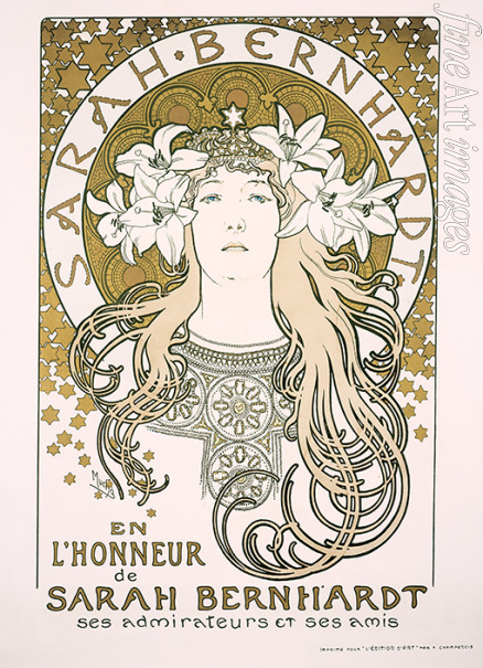 Mucha Alfons Marie - Sarah Bernhardt as La Princesse Lointaine