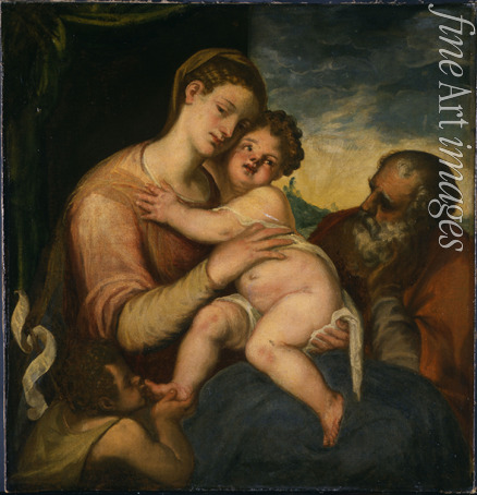 Schiavone Andrea - The Holy Family with John the Baptist