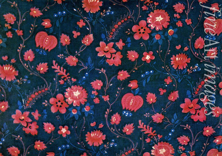 Russische angewandte Kunst - Indigogefärbte Baumwollgewebe, handgedruckt
