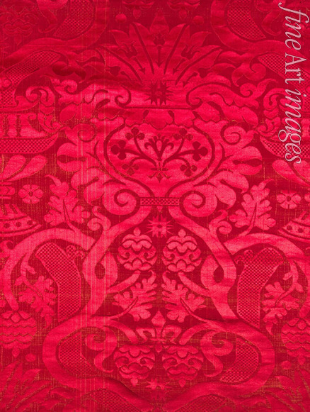 West European Applied Art - Silk fabric