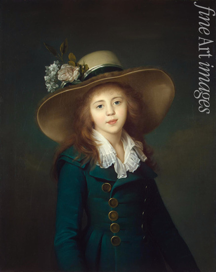 Voille Jean Louis - Mädchen mit Hut (Baronin Jelisaweta Alexandrowna Stroganowa (1779-1818) 