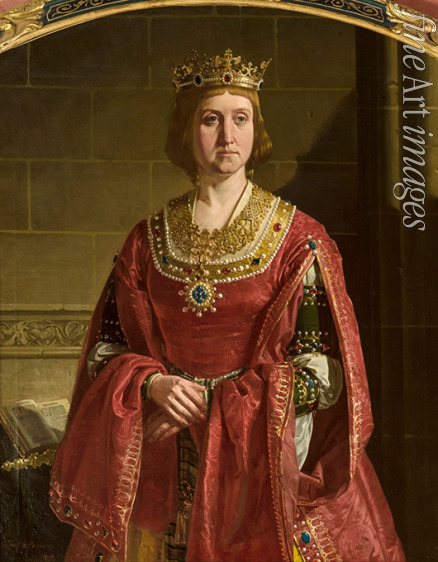 Domínguez Bécquer Joaquín - Porträt von Königin Isabella I. von Kastilien