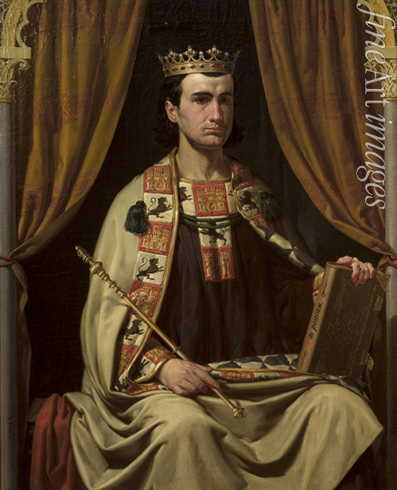 Domínguez Bécquer Joaquín - Porträt von Alfons X. (1221-1284), König von Kastilien und León