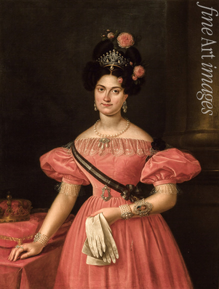 Cruz y Ríos Luis de la - Porträt von Maria Christina von Neapel-Sizilien (1806-1878)