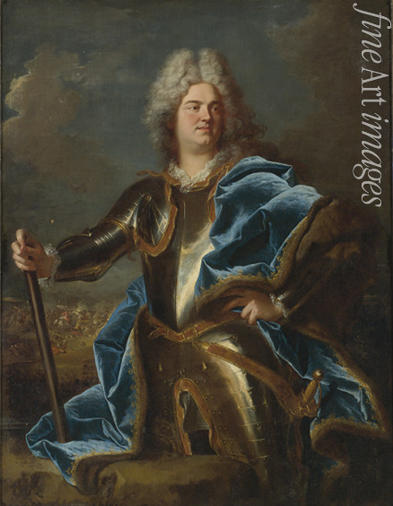 Rigaud Hyacinthe François Honoré - Porträt von Generalmarschall Claude-Louis-Hector de Villars (1653-1734)
