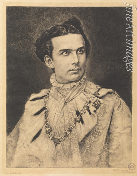 Egusquiza y Barrena Rogelio de - Porträt von Ludwig II. von Bayern (1845-1886)