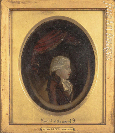 Zoffani Johann - Porträt von Wolfgang Amadeus Mozart im Alter von 9 Jahren