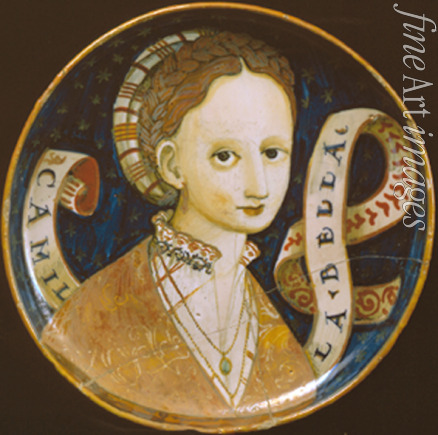 Westeuropäische angewandte Kunst - Schale mit dem Bildnis einer jungen Frau (Coppa amatoria)