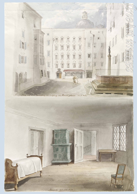 Gurk Eduard - Zwei Ansichten von Mozarts Geburtshaus