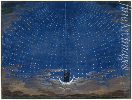 Schinkel Karl Friedrich - Bühnenbildentwurf zur Oper Die Zauberflöte von Wolfgang Amadeus Mozart