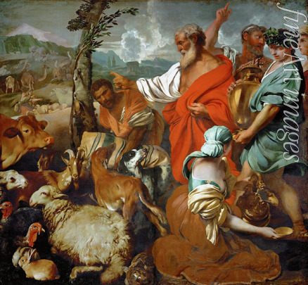 Castiglione Giovanni Benedetto - The Animals Board Noah's Ark