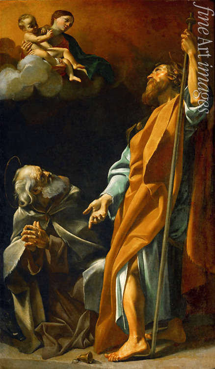 Lanfranco Giovanni - Maria erscheint den Heiligen Jakobus und Antonius Abbas