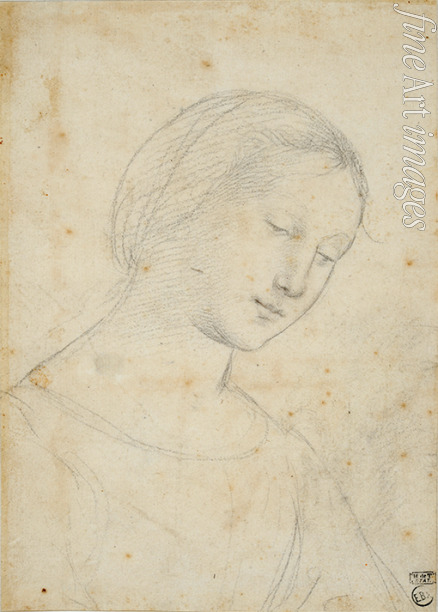 Raffael (Raffaello Sanzio da Urbino) - Porträtstudie einer Frau